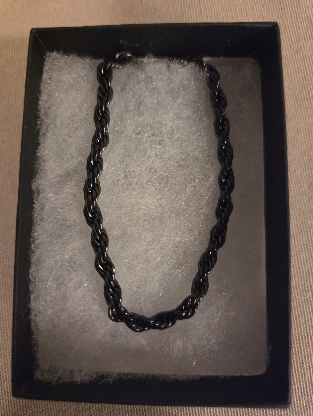 SET OF 2 BLACK ROPE NECKLACES 4MM - Picture 6 of 9